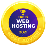 HostAdvice Top 10 Web Hosting Provider logo