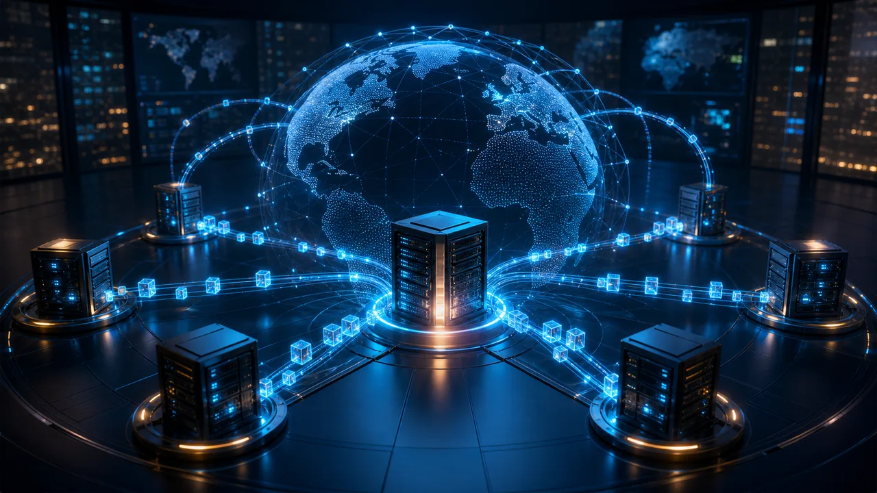 3D global CDN network with origin server and edge delivery nodes